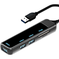 Pikkukuva 1 / 3: Usb-keskitin, moniporttisovitin, 5 in 1 Usb Tf/Sd -sovitin, musta