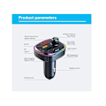 Miniatyrbilde 5 av 5: Bluetooth FM-sender for bil med QC3.0 hurtiglader & USB-C PD 18W & 7 LED bilradio Bluetooth-adapter