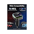 Miniatyrbillede 2 af 3: Bluetooth 5.3 FM-sender til bil Bluetooth-adapter til bil med PD30W Håndfri opkald Hi-Fi-lyd Support U-disk med lys P