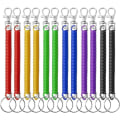 Miniatyrbillede 1 af 5: 12 stykker elastisk spiral nøglering, farverig plastik nøglering Spring nøgleholder