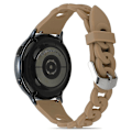 Miniatyrbillede 1 af 3: For Garmin Venu 2 Plus/Samsung Galaxy Watch4 Watch Band 20mm Circle Design Udskiftningsrem Brown, Brown M Samsung Galaxy Watch A