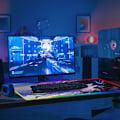 Miniatyrbillede 4 af 5: RGB Gaming Musemåtte, med skridsikker gummibase til personlig gamer (400 x 800 x 4 mm)