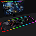 Miniatyrbillede 5 af 5: RGB Gaming Mousepad, Ekstra Stor Gaming Mouse Mat Til Gamere, Vandafvisende Kontor Desktop Mat Med 14 Lystilstande 800*300*4Mm World Map