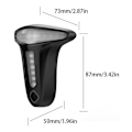 Miniatyrbilde 5 av 5: T Type baksykkellys Intelligent induksjonsbrems LED-baklys sikkerhetsadvarsel USB oppladbar baklykt (svart)