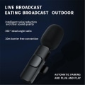 Pikkukuva 3 / 5: Mikrofonin kohinanvaimennus Langaton Lavalier Mic Live-tallennusvlogi puhelimen Ipad-kameralle Type C Interface