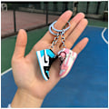 Miniatyrbillede 3 af 5: Sko Model Nøglering Taske Vedhæng 3d Tredimensional Mini Basketball Sko - Joint North Carolina Blå