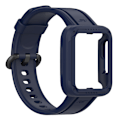 Miniatyrbillede 1 af 5: Passer til Redmi 1/Mi Watch Lite/Redmi 2/Mi Watch2 Lite Monokrom Silikon Integreret Urrem Ink Blue