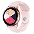 Miniatyrbillede 1 af 4: Til Samsung Galaxy Watch Active2 Bluetooth-version 40mm Smart Watch Solid Color Silikonurrem Pink
