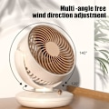 Miniatyrbillede 2 af 4: Bordventilator - 3-Hastigheds Luftcirkulationsventilator, 22Db Lav Støj, 90° Rotation Med Luftfugter - Grøn