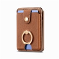 Miniatyrbilde 1 av 5: Supersterk magnetisk Magsafe-kortlomme for Apple 15, N52 magnet Rfid multi-kortlomme finger ring spenne kortlomme Brown