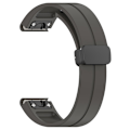 Miniatyrbilde 4 av 5: 20mm magnetisk silikonrem for Samsung Galaxy Watch 6/6 Classic/5/4/huawei Watch Gt 3 42mm, klokkestropp svart spenne Dark Grey