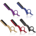Miniatyrbillede 1 af 5: Straight Edge Barber Razor Skæg Barbering Tommelvinger Bladholder i rustfrit stål 1 stk barbermaskine (uden klinge) Yellow