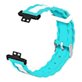 Miniatyrbilde 2 av 3: Dual Color Wave Design Silikon Rem for Huawei Watch Fit / Watch Fit Special Edition Teal Green White