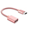 Miniatyrbillede 1 af 4: Adaptere USB hun til TYPE-C OTG-kabel (pink)