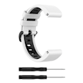 Miniatyrbild 1 av 5: Silikonarmbandsbälte för Fenix ​​7X Watch Soft Strap Loop Armband White black