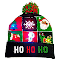 Miniatyrbillede 1 af 3: Led Julehue,,jule Led Strikket Lys Up Hat Unisex Vinter Beanie Sweater Cap A