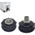 Miniatyrbilde 5 av 5: 1000l Ibc tankadapter tote tank drenering rustfritt stål adapter for erstatningskran 1 ytre ledning"