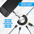 Miniatyrbild 5 av 5: Portabel dockningsstation för Steamdeck-adapter USB 2.0 3.0 Pd-laddning Rj45