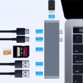 Miniatyrbild 3 av 5: USB Typ C Hub Dock för MacBook Pro Air Adapter 4K HDTV Hub USB 3.0 Kortläsare Dockningsstation för bärbar dator USB Hub