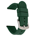 Miniatyrbilde 1 av 4: For Huawei Watch GT 4 46mm/ 4 Pro/ 4 41mm Gummibånd 22mm Erstatningsrem Army Green Silver