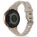Miniatyrbillede 1 af 3: Til Garmin Venu 2 Plus/Samsung Galaxy Watch4 Watch Band 20mm Circle Design Udskiftningsrem Khaki, Khaki J Samsung Galaxy Watch A