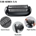 Miniatyrbilde 3 av 5: 53b elektrisk barbermaskin erstatningshode for Braun Series 5 og Series 6, 53b elektrisk folie og kutter Erstatt blad vått og tørt 2Pcs