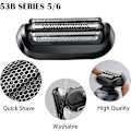 Pikkukuva 3 / 5: 53b Sähköparranajokoneen vaihtopää Braun Series 5 ja Series 6, 53b Electric Foil & Cutter Vaihda terä märkä ja kuiva 2Pcs