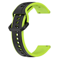 Miniatyrbillede 2 af 4: Konveks Loop Silikone Rem Til Huawei Watch GT2 42mm Black Lime
