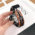 Miniatyrbilde 3 av 5: For Huawei Watch GT 3 42mm/ GT 3 Pro 20mm PU Lærrem Stropp Hulldesign Klokkestropp Brown