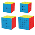 Miniatyrbilde 1 av 5: Hurtigkube-sett, Klistremerkefrie Magiske Kuber Samling 4-delt Fremoverroterende Rubiks kube