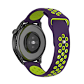 Pikkukuva 3 / 5: Kaksiväriset säädettävät silikoniset rannekkeet Huawei Watch 3/Watch 3 Pro/Teal -kellolle, 22 mm Purple O