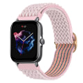 Miniatyrbillede 2 af 5: 20mm/22mm Rem For Amazfit Gts 4/2e/3/gts2 Mini/gtr 4/3/pro/gtr2/47mm/stratos Nylon Elastisk Urarmbånd Amazfit Bip Rem Zebra white 20mm