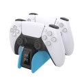 Miniatyrbillede 5 af 5: PS5-controller-opladerstation Dobbelt opladningsdock Anti-slip base Organiser og forlænge spilletiden Opladningsbase for hurtig opladning Black White