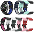 Miniatyrbild 4 av 5: Silikonarmbandsbälte för Fenix ​​7X Watch Soft Strap Loop Armband Red black