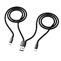 Miniatyrbillede 1 af 5: Dobbelt USB C Multi Opladerkabel Dobbelt 1,2 m Langt Kabel Multi USB Kabel