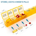 Miniatyrbillede 2 af 5: Xl Large Monthly Pill Organizer 4 uger, 28 Day Pill Box Organizer ugentlig, stor