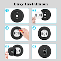 Miniatyrbillede 2 af 5: For Ecobee 3 Lite til Smart Termostat Vægplade Montering Beslag Ærme Silikone Red