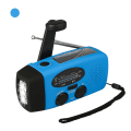 Miniatyrbillede 1 af 5: Emergency Solar Håndsving Am/fm Vejr Radio Led Lommelygte Oplader Blue