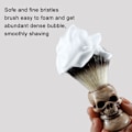 Miniatyrbillede 2 af 5: Kraniehoved Grævling Barberkost og Skål (Gear beige)