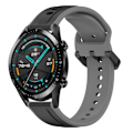Miniatyrbillede 1 af 4: Konveks Loop Silikone Rem Til Huawei Watch GT2 42mm Black Grey