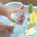 Miniatyrbillede 4 af 5: Flaskebørstesæt, Flaske Sugerør Nippel Børstesæt, For Bedre Rengøring Af Babyflasker, Grøn