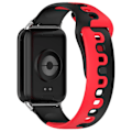 Miniatyrbillede 1 af 5: Silikoneurrem til Xiaomi Smart Band 8 Pro, dobbelt farve udskiftningsurrem Black Red