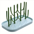Miniatyrbilde 1 av 5: Plassbesparende flaskeholder med kaktusdesign og base - Holder flere flasker (Blå)