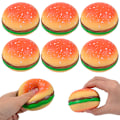 Miniatyrbild 4 av 5: Burger Stressboll 3D Squishy Hamburger Fidget Toys Silikon Dekompression Silikon Squeeze Fidget Ball Fidget Sensorisk leksak