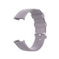 Miniatyrbilde 3 av 4: 18mm sølvfarget spenne TPU armbåndsurrem for Fitbit Charge 4 / Charge 3 SE, størrelse: L Light Purple