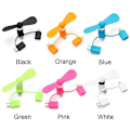 Pikkukuva 2 / 5: 3 in 1 Travel Kannettava matkapuhelin Mini Tuuletin Jäähdytysjäähdytin Android Type-c Micro USB C Ipad Iphone 5 6 6s 7 Plus 8 X Xs orange
