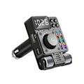 Miniatyrbilde 1 av 4: Multifunksjonell Bluetooth FM-sender for bil Bluetooth 5.3, lydjustering, live stemme (svart)