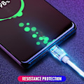 Pikkukuva 4 / 5: 0,3m/1m/1,5m/2m Led 5a USB Type C -kaapeli pikalatausjohto Samsung Galaxy Mi Huawei Note 7 Data USB-c -kaapelin laturin johto