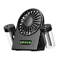 Miniatyrbild 1 av 4: Fläkt - Dubbel Spray Dimfläkt Digital Display Med Avtagbar Vattentank (Svart)