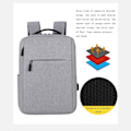 Miniatyrbild 5 av 5: Affärsryggsäck, vattentät väska för resor flygning passar 15,6 tums bärbar dator med USB-laddningsport Gray